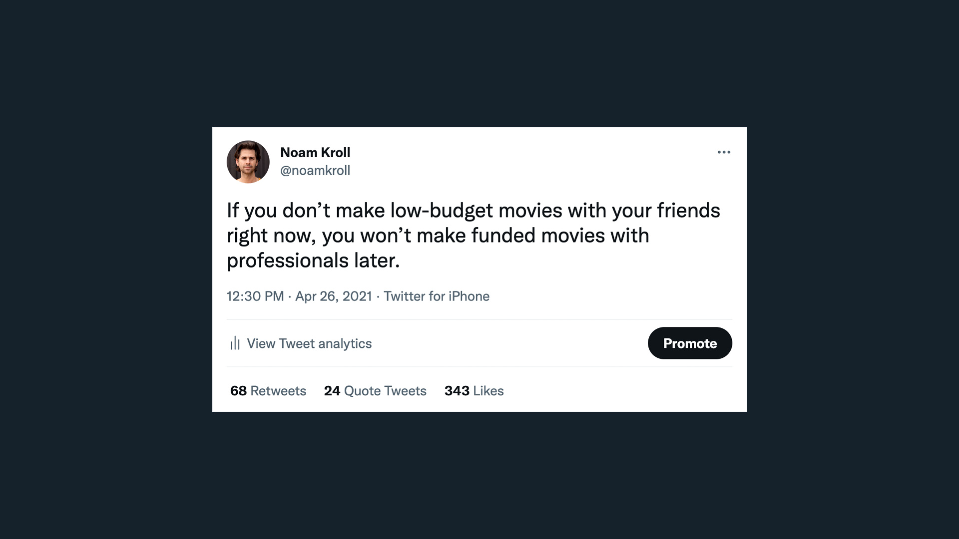 17 Of The Best Filmmakers To Follow On Twitter Right Now Noam Kroll